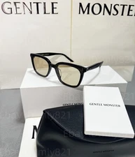 GentleMonster Sunglasses By Row 01(BR) Black Frame Brown Lenses