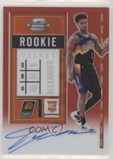 2020-21 Panini Contenders Optic Red Prizm 13/99 Ty-Shon Alexander #138 Auto 0ko2