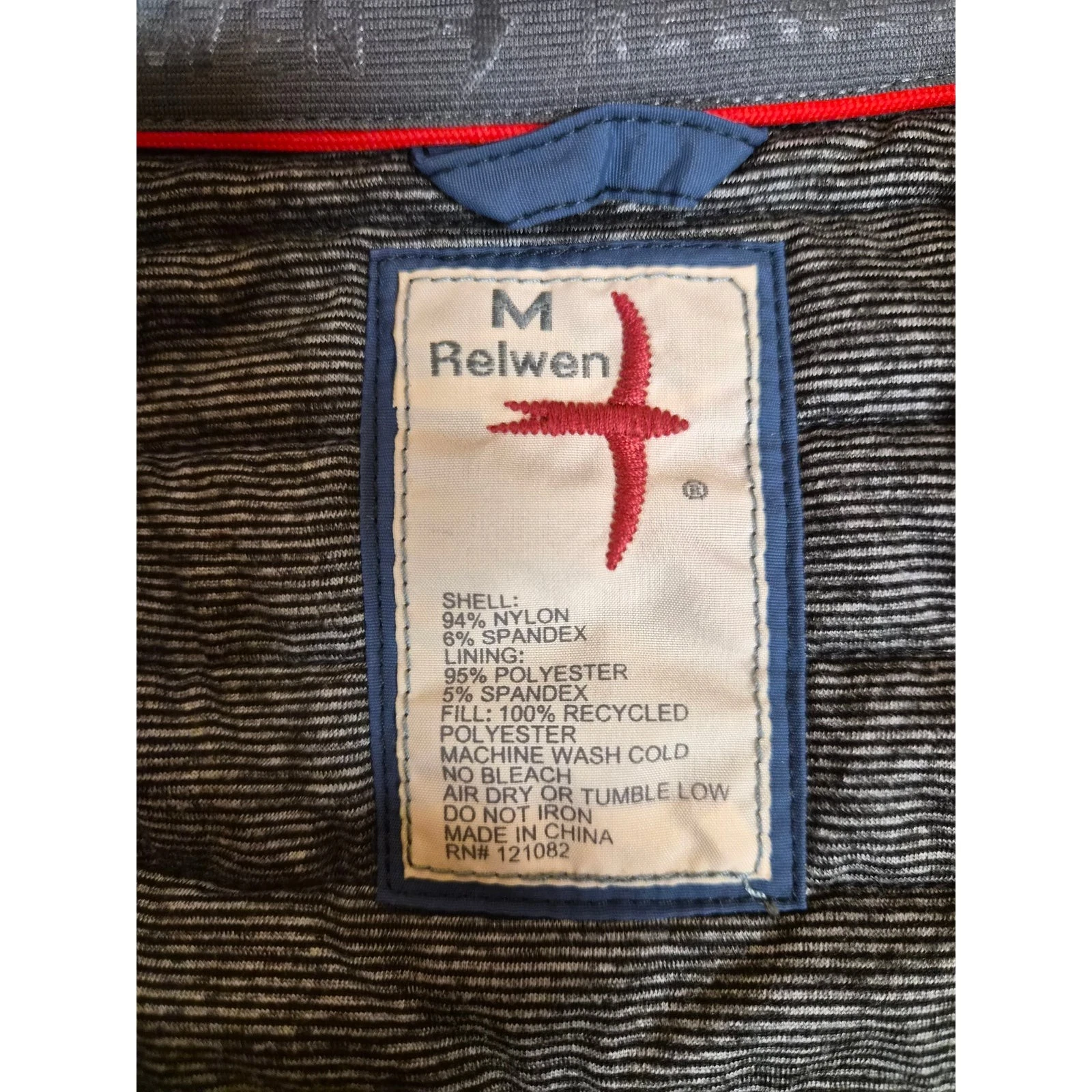 NWT Relwen Insulated Windzip Popover Quilted Jacket Men's M Blue (1473) - product detail image 1