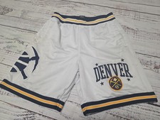 Denver Nuggets Men's Mesh Classic Shorts White Size Medium Ultra Game NBA Brand