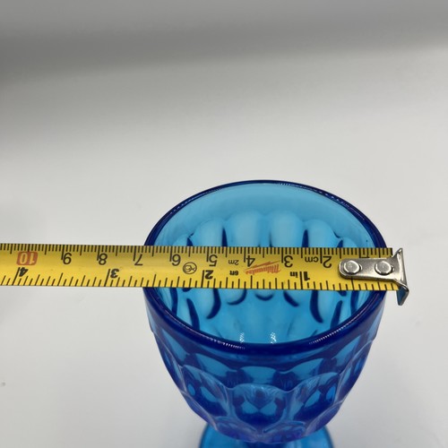 Vintage Noritake Perspective Blue Stemmed Pressed 5” Wine Glass - Picture 3 of 6