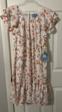 Cece Women’s Floral Dress Ruffle Short Sleeve Multicolor Large NWT