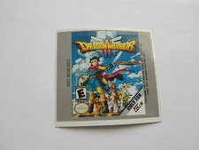 DRAGON WARRIOR III (USA) GameBoy COLOR GB GBC replacement Label Decal