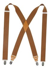 Adjustable Elastic X Back Style Suspenders for Men's and Women's With Coffe