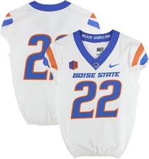 Boise State Broncos Team-Issued #22 White Jersey from Football Program - Size 40