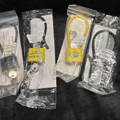 Lot of 4 Mixed Sizes and Makers Cable Gun Locks - All NEW - w/ Keys