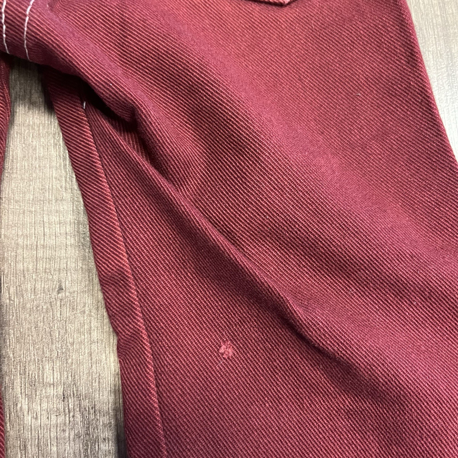 VTG 70'S JC PENNY PENN-PREST MAROON CUSTOM PATCH PANTS JEANS SZ 4 TODDLER (6) image 8