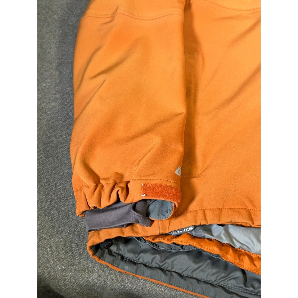 Jaqueta de esqui masculina vintage Salomon Lab 3 em 1 laranja zíper completo soft shell tamanho G - Imagem 3 de 4