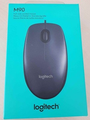 LOGITECH M90 Maus mit 3 Tasten USB 1000 DPI Sensor Grau - Links- oder Rechtshand