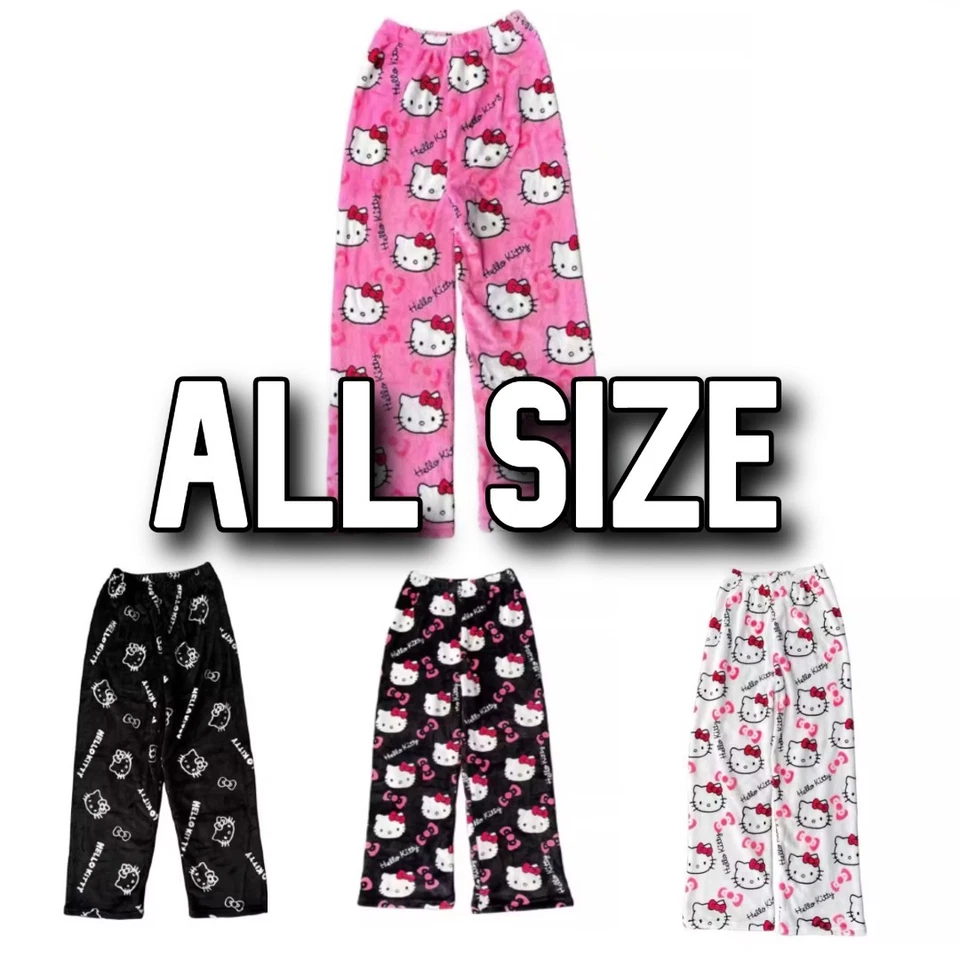 Women's Hello Kitty Pajama Pants Sleepwear - Pink  ALL SIZE - Image 2 of 3