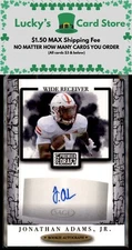 2021 SAGE Premier Draft #A63 Jonathan Adams Jr. Autographs Black Rookie Auto