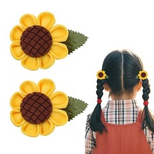 Cute Sunflower Hair Clips Daisy Hair Barrettes for Girls 2PCS Alligator Hairp...