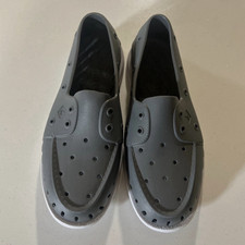 Zapatos informales sin cordones Sperry Top-Sider para hombre gris/blanco parte superior sintética talla 10