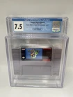 Super Mario World (Version USA-1, 1992) Nintendo SNES Super NES CGC 7.5 Graded