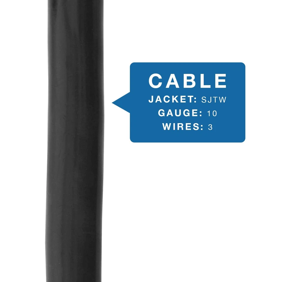 29139-180 15-Feet Locking Power Cord for Model L6-30P to Model SJTW 10/3, 30-... - Image 4 of 4