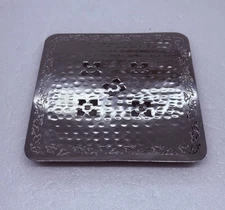 Vintage Silver Plated Figurine Statue Vase Display Stand 4.5” Floral  Hammered O