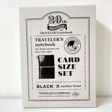TRAVELERS Notebook Limited Card Size 20th Anniversary Set Black JAPAN NEW