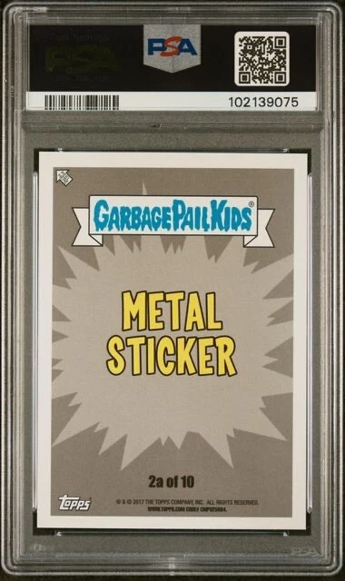 PSA 9 2017 Garbage Pail Kids Battle of the Bands MET AL #2a GPK Metallica - Image 2 of 2