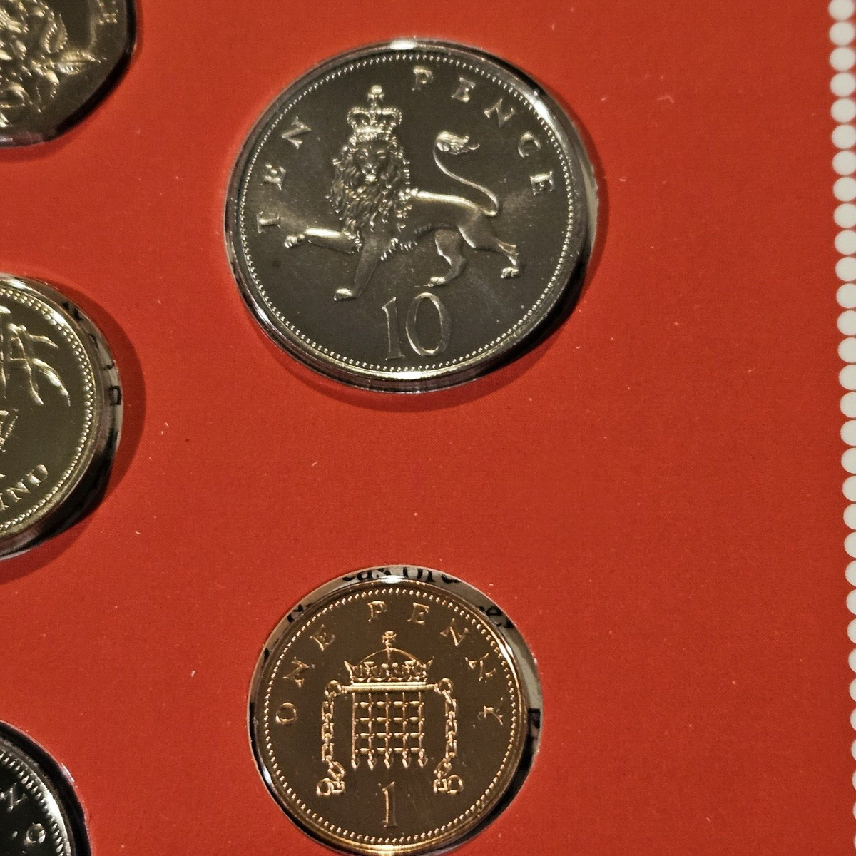 1985 United Kingdom Brilliant Uncirculated Coin Collection 7 Coin