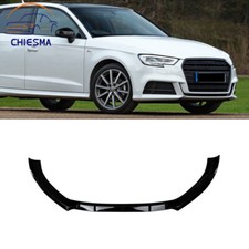 Gloss Black For Audi A3 S-line 2017 2018-2020 Front Bumper Diffuser Splitter
