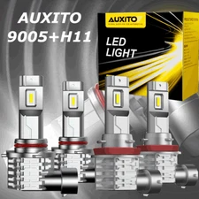 9005 H11 LED Headlight Super Bright Bulbs Kit 6500K White 360000LM High Low Beam