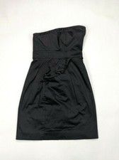 J. Crew Strapless Cocktail Dress Size 0 Black Above Knee Back Zip