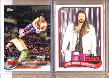 Brian Kendrick & TJ Perkins-WWE-2 Card Lot-2018 Topps+Heritage-Mint-205 Live
