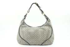 Louis Vuitton Grey Monogram Mini Lin Manon MM Hobo Idylle Artsy s214lv76