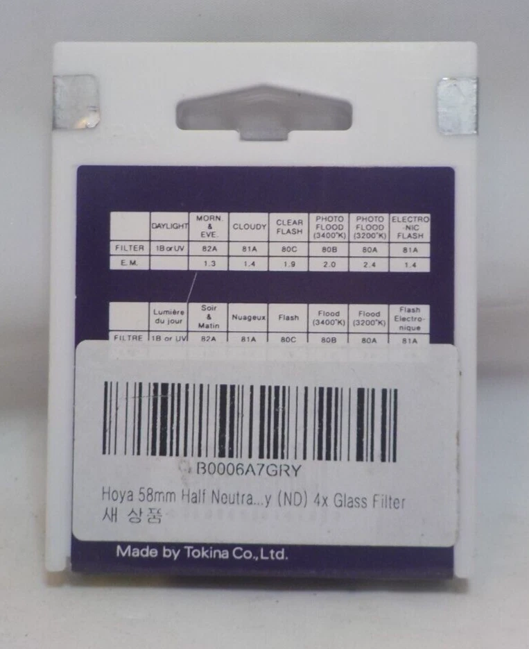 HOYA 58MM Half NDX4 Filter - Image 2 of 2