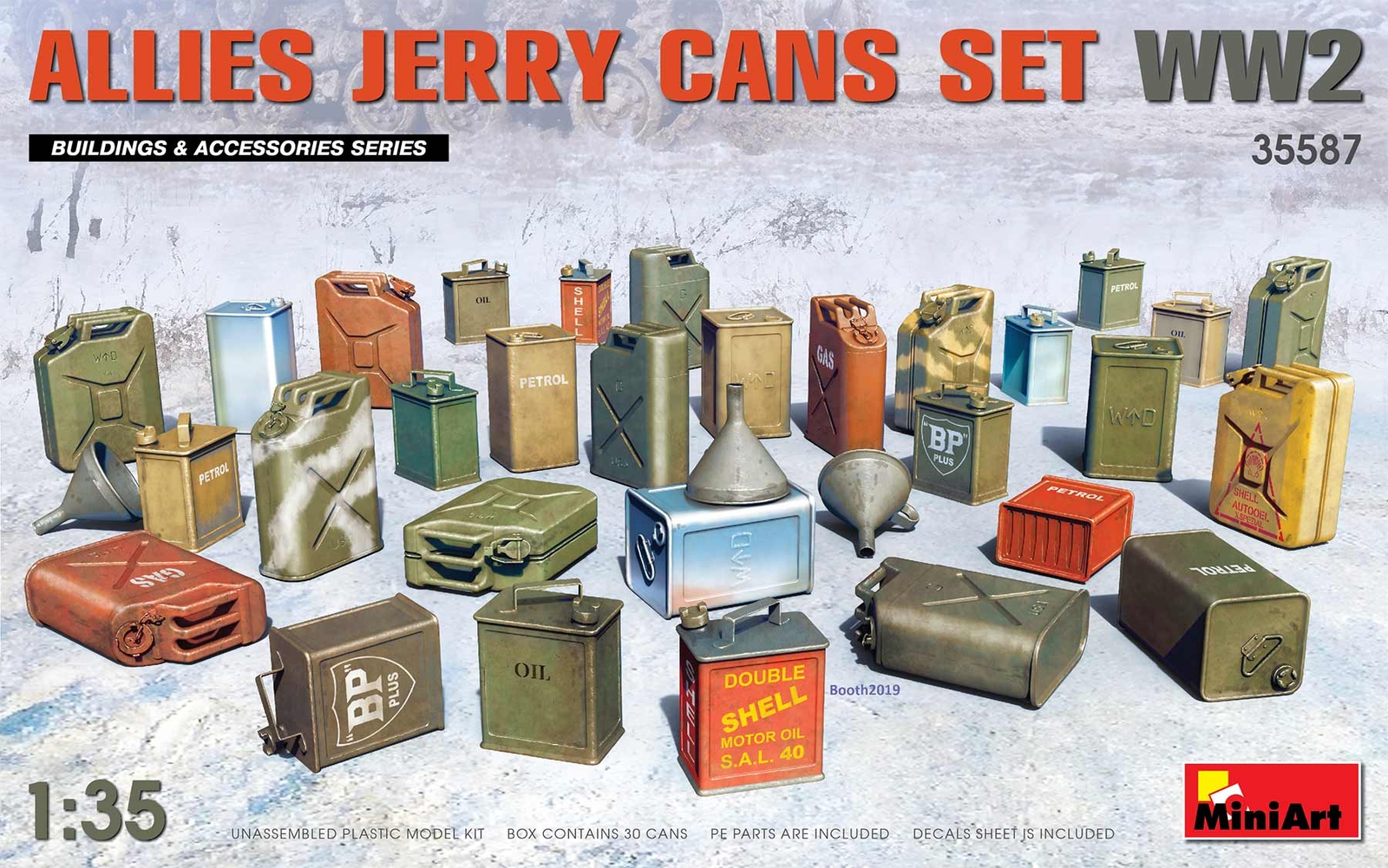 Allies Jerry Cans Set WW2 WWII Diorama Accessories 1:35 Plastic Model Kit