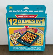 12 GAMES IN 1 Travel Games Golden Western Publishing Co. 4733 1990 New