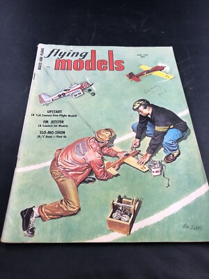 Flying Models Magazine,April 1956,Upstart,FM Jetster,Slo-Mo-Shun, R/C Planes-MZ1