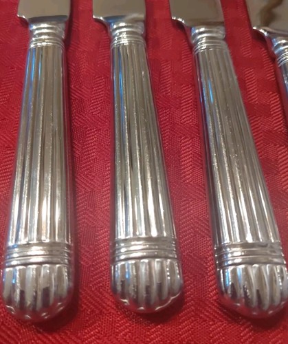 (6) Retroneu ESPRIT DINNER KNIVES 18/8 Glossy Korea Stainless 9 1/4” Serrated - Picture 2 of 3