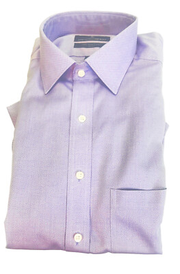Hart Schaffner Marx dress shirt Men's 15.5/34''Purple Point CollarPima Cotton $99