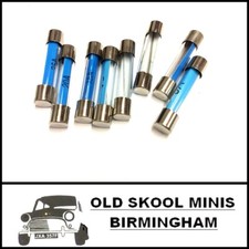 CLASSIC CAR MIXED GLASS FUSE SET OF 8 (2x 5 15 20 35 amp) MINI MG JAG ROVER AB9