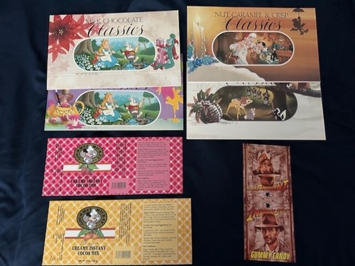 Rare 7 Disney Prototype Candy Wrappers - Never Used - New
