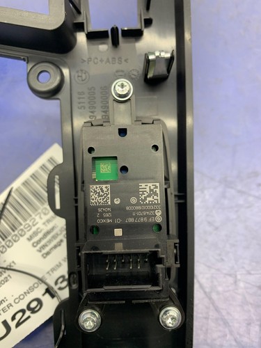 2020-2021 BMW X1 F48 OEM CENTER CONSOLE TRIM W/ PARKING BRAKE SWITCH *SCRATCHES* - Picture 11 of 13