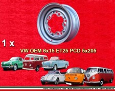 1 pz. Cerchio acciaio Volkswagen Maggiolino Buggy Kafer 6x15 ET25 5x205 Felgen