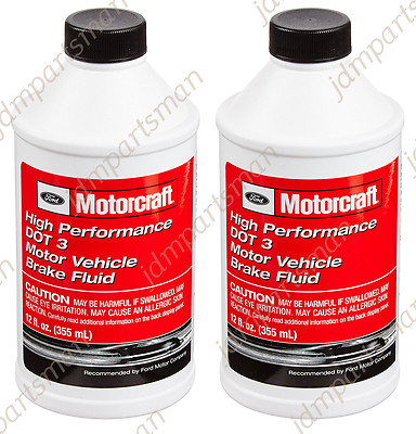 Motorcraft - High Performance DOT 3 Brake Fluid 12 oz (Pack of 2) fits Ford