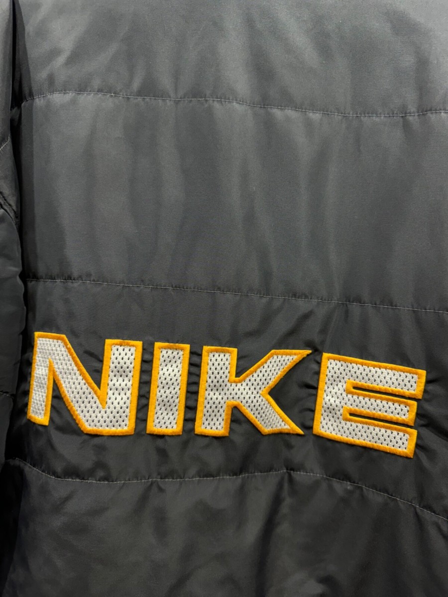 Mens Vintage 90s Nike Black Puffer Jacket Big Logo Size XL | eBay