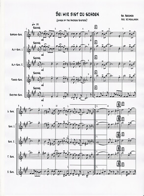Bei mir bist du schön  Saxophonquartettnoten 