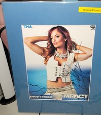Christy Hemme Original Promo WWE hand signed Autographed 8x10 Photo 11x14 Mat 