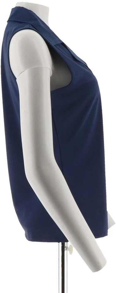 Kathleen Kirkwood Dictrac-Ease Notch Collar Camisole Navy XS NWOT (609) - Image 4 of 4