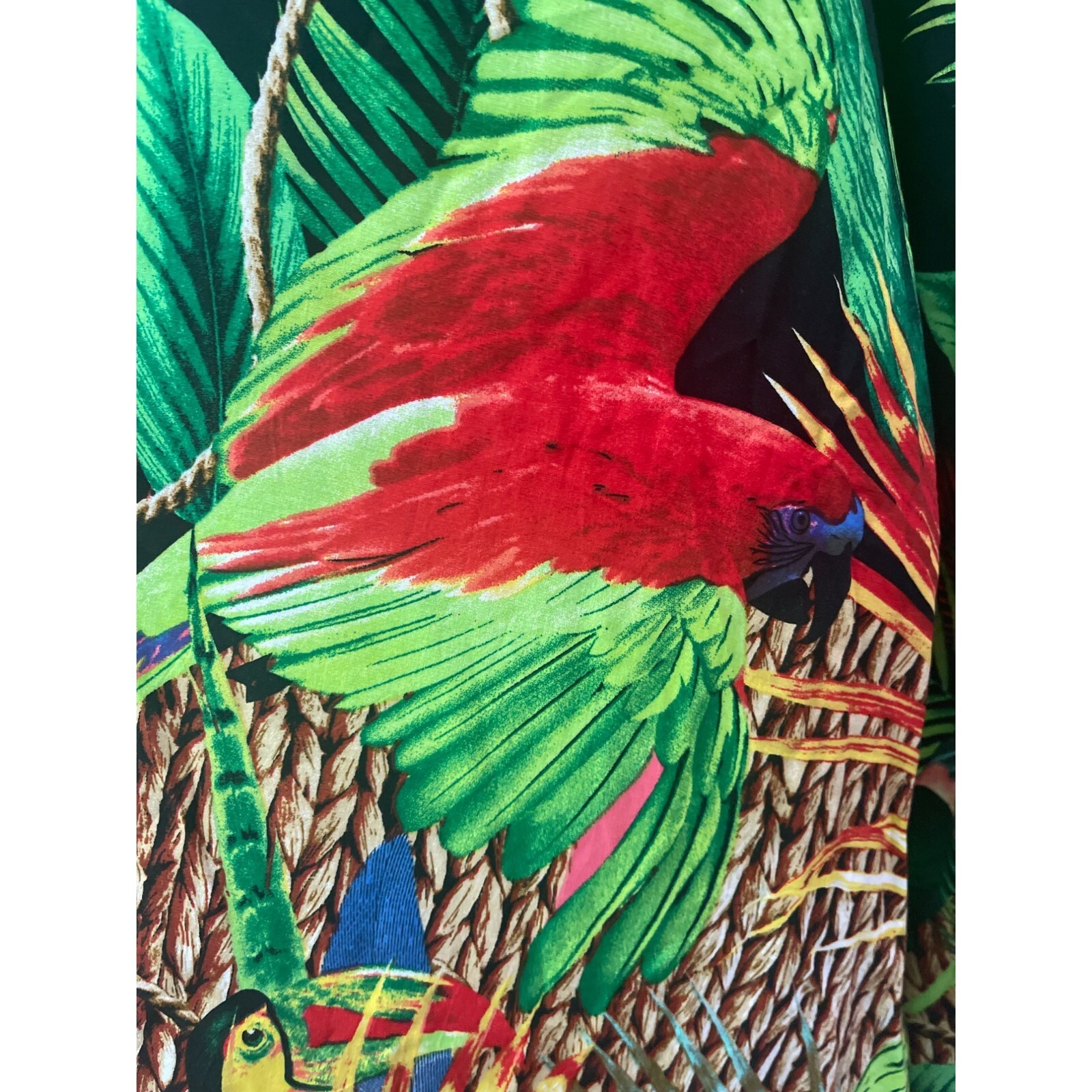 Floresta Multicolored Spaghetti Strap Tropical Lo… - image 9