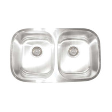Artisan 50/50 Double Bowl Stainless Steel Undermount Kitchen Sink - AR3218-D1010