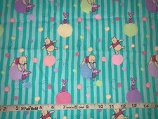 NEW Rare Winnie the Pooh Piglet with Balloons 100 Cotton Sold by FQ Fat Quarter