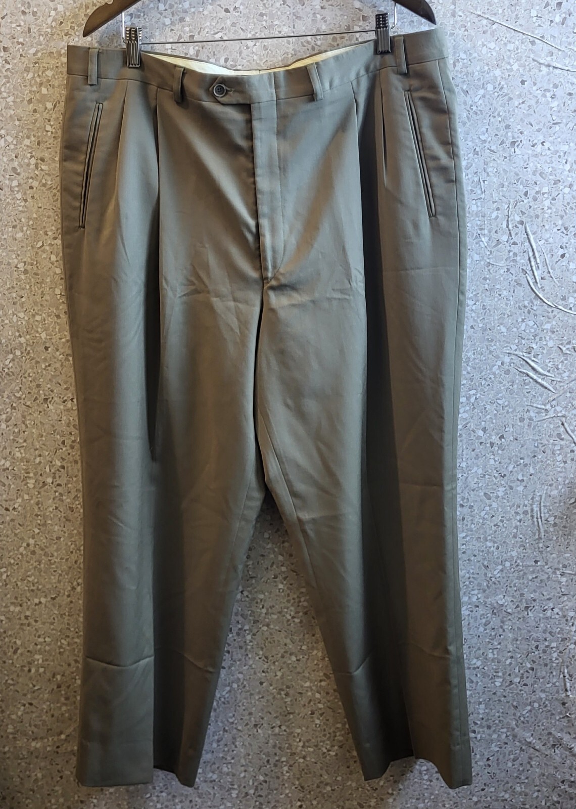 Yves Saint Laurent Pantalone Abito Uomo Marrone Affari Festa Ufficio Taglia 38W 29L