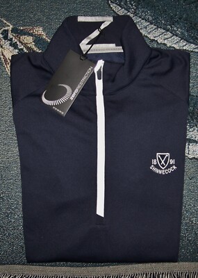 NEW ZERO RESTRICTION 1/4 Zip Pullover Sweater Shirt SHINNECOCK HILLS GOLF CLUB M