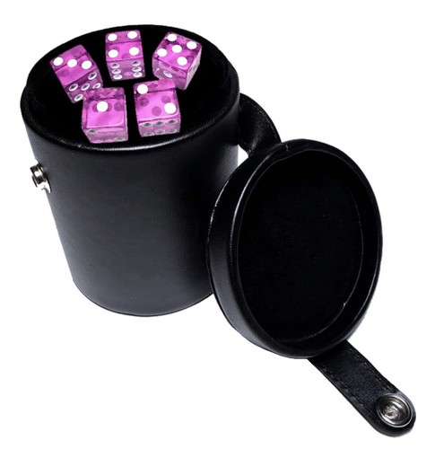 16mm Transparent Dice Orchid + Deluxe Dice Cup w/Storage Compartment Sealed Box - 第 1/6 張圖片