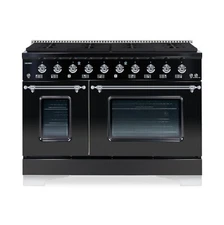 NEW! 48" PRO ALL GAS RANGE IN GLOSSY BLACK WITH CHROME TRIM (LP or NG)